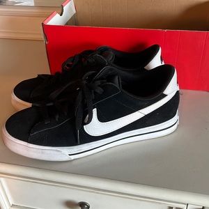 Black suede Nikes